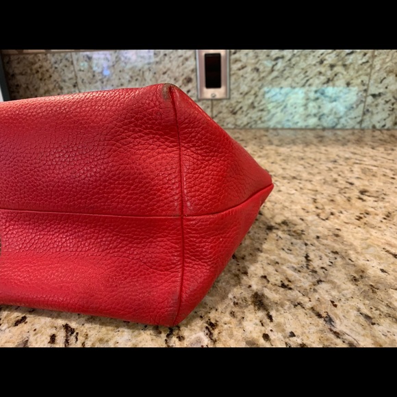 🌟SOLD🌟 Dooney & Bourke Red Pebble Leather Satchel.  Sold “As Is”. - Picture 5 of 9